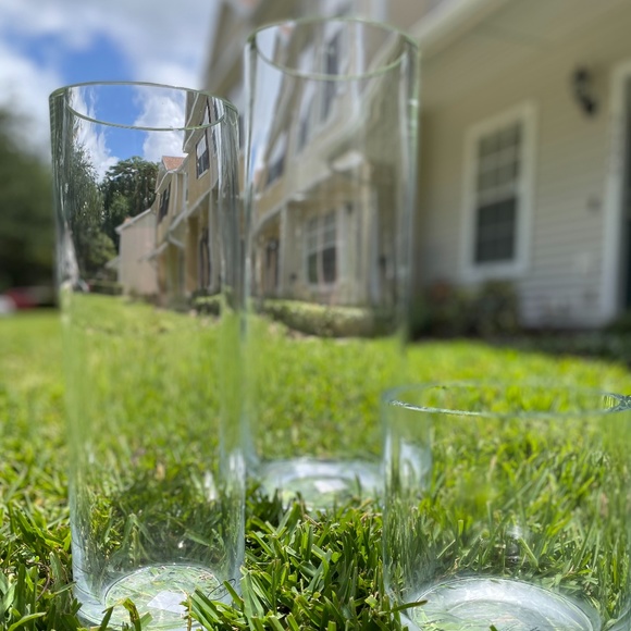 3 Denezli glass thick vases